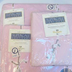 Wamsutta sheet set soft pink FULL SIZE 1flat,1fitted,2 standard pillow cases
